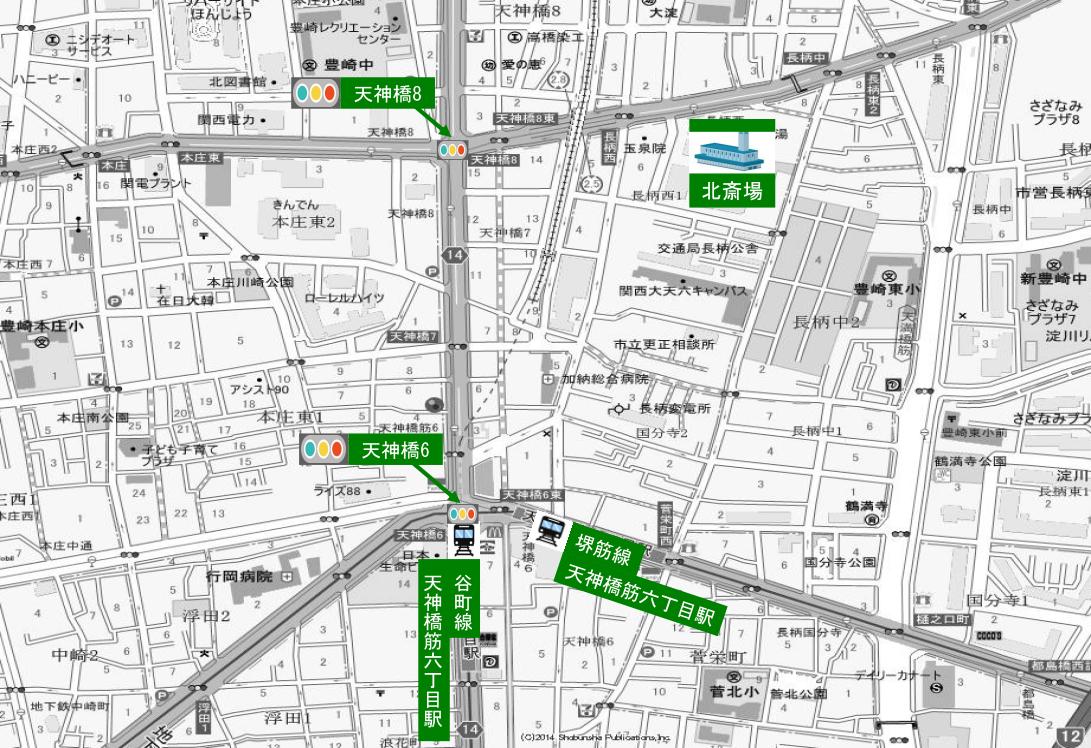 北斎場　周辺地図